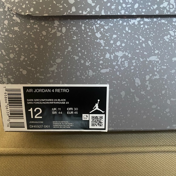 Jordan Other - Air Jordan Retro 4s infrared size 12